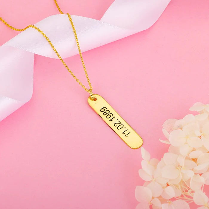 Personalised Charming Double Sided Pendant with Chain